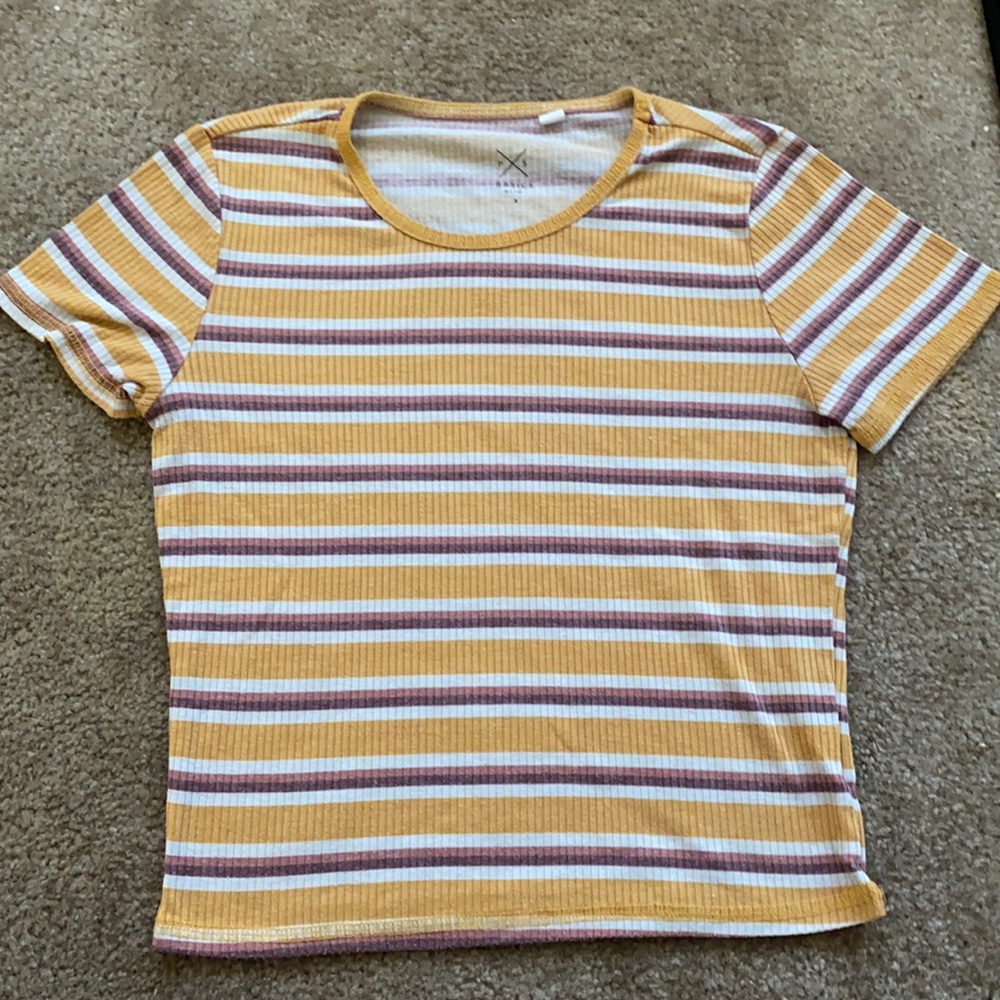 Size Small Yellow Striped T-Shirt
